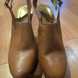 Michael Kors Tan Leather Slingback Heels
